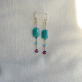 アマゾナイトのピアス