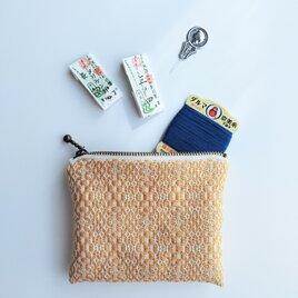 手織りミニポーチ〈trellis〉