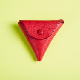 三角コインケース（レッド）【R-023-MBX】