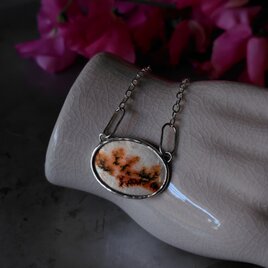 デンドリティックアゲートシルバーネックレス