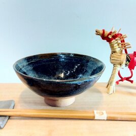 お茶碗（ネイビー×赤土）