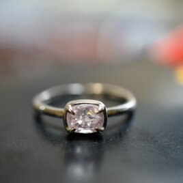 RG10-106 シルバー 非加熱 桜ピンク スピネル リング ミャンマー産 フリーサイズ 指輪 金属アレルギー対応