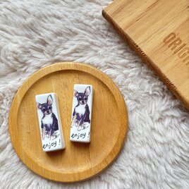 チワワ　箸置き 2つ