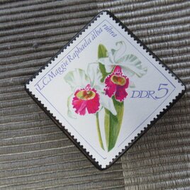 ドイツ　花切手ブローチ10771