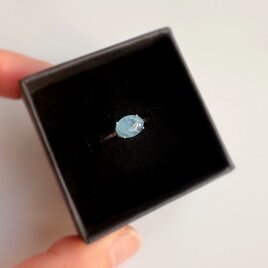 3月の誕生石 アクアマリンのオーバルリング