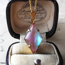 サフィレット　ダイヤモンド型（約21×12㎜）フルードリス14Kgfネックレス　49.5㎝