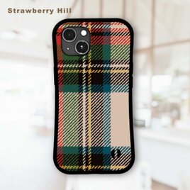 大人 の おしゃれ な チェック柄 タータン チェック 耐衝撃 グリップケース iPhoneケース