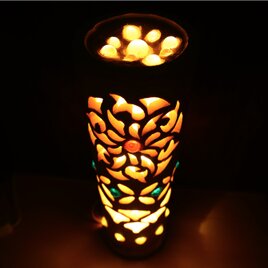 ビー玉◆竹灯り・竹あかり・竹灯籠 全面彫  ～～ 癒しの灯り ★綺羅★～～