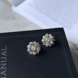 YS106-【 Sarah Coventry 】サラコベントリー・ヴィンテージイヤリング Clear Rhinestone