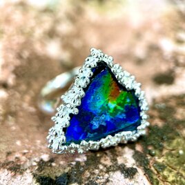 ローマングラスsilverリング(送料無料)