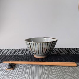 十草模様の飯茶碗　　【手仕事 民藝　和　陶器】