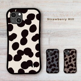 ランダム　ドット　北欧　 耐衝撃 グリップケース iPhoneケース