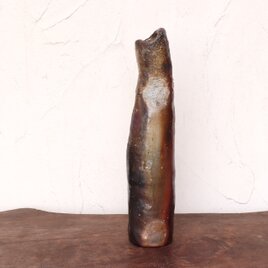 備前焼 窯変花入れ(手びねり)　h3-135