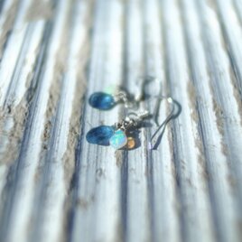 -'Santa Maria' Aquamarine・Opal- hooks