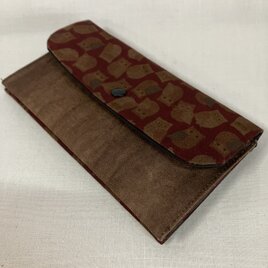 柿渋染め　長財布　26B4