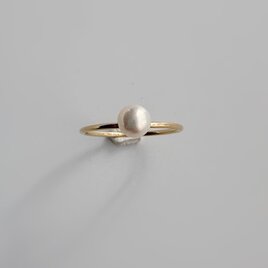 １粒 照り美しい淡水パールリング 重ね付け k10変更