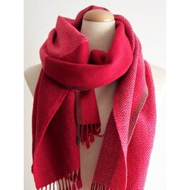 Lambswool stole  -pink-