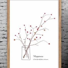 おしゃれな小枝　送料無料 　どうせなら楽しいポスター　イラスト　ポスター　アートポスター　アート/sei検索新着順　1257