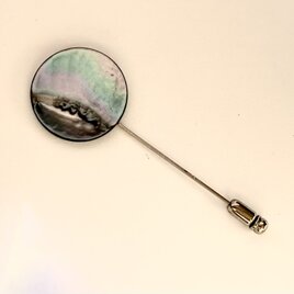 【フランス製　ビンテージ　　mother of pearl シェル　ストールピン　ブローチ】