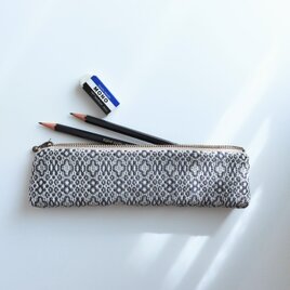 手織りペンケース〈gray round cross〉