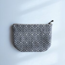 手織りラウンドポーチ〈round cross〉