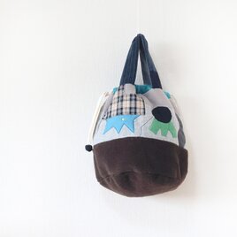 手提げ巾着バケツバッグ　ソコノカドサキ