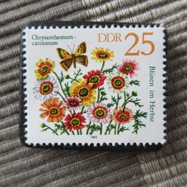 ドイツ　花切手ブローチ10783