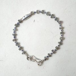 -India silver- "labradorite・iolite・silver" bracelet