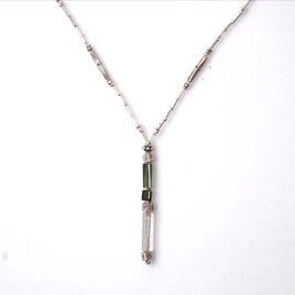 -Tourmaline- silver 'Y-line' pendant