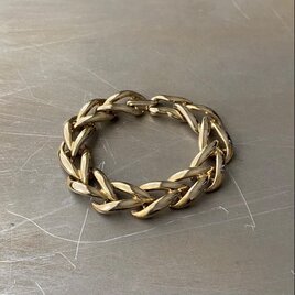 Vintage 80s-90s USA retro gold tone classical chain bracelet