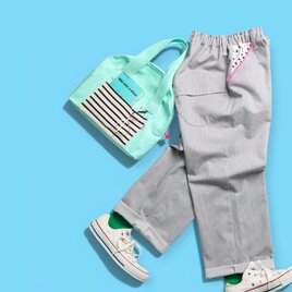 アクセントカラーが光るスノウピー♡ストレートロングパンツ