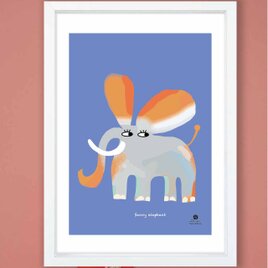 なんとなくゾウ　送料無料 　どうせなら楽しいポスター　イラスト　ポスター　アートポスター　アート/sei検索新着順　2161