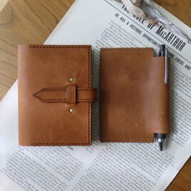 トラベラーズノートカバー／パスポートサイズ（２~3冊用）／革／ブラウン