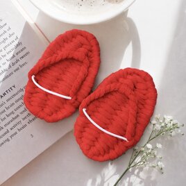 ベビー　布わらじ　餅踏み　誕生日　赤ちゃん　草履 ゴム付き