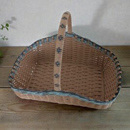 インテリア映えするビスケットカラーのパンかご　クラフトバンド　北欧カントリー　ナチュラル　カフェ　新生活 フリーボックス