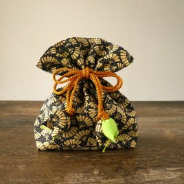 着物　絹　巾着　幸せを呼ぶFUGURO　プレミアム　