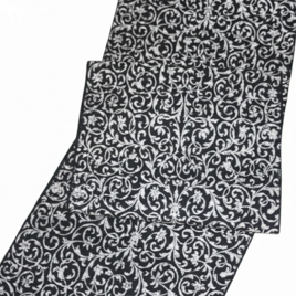 西陣織 麻絹なごや帯 「アラベスク（更紗唐草）」