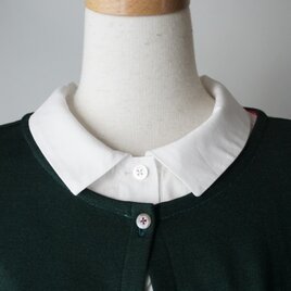 スタンダード襟付け襟長袖カットソー(オフ)