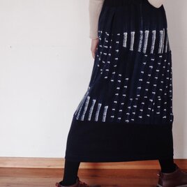 ブルキナファソ　ボボ族の伝統藍染　パッチポケットスート