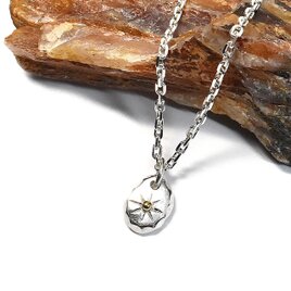 K18 太陽 シルバー ペンダントトップ 一点物 No-02