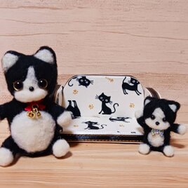 羊毛フェルト 猫のぬいぐるみセット ソファ付き