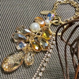 キラキラ光雫バッグチャーム　ベージュ