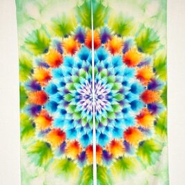 タイダイ染め 暖簾 曼荼羅模様 HD25-44