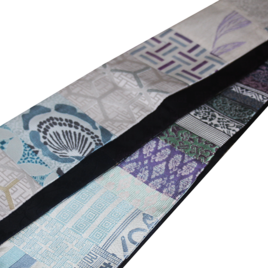 【一点物】正絹・西陣織士の創作パッチワーク角帯｜自社製「見本裂」