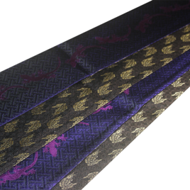 正絹リバーシブル角帯｜吉祥の「ヤモリ」× 荒波を跳ねる「荒磯」