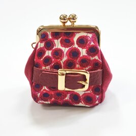 ミニサイズのがまぐち リバティ Xanthe Sunbeam レッド／Ｇ