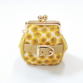 ミニサイズのがまぐち リバティ Xanthe Sunbeam イエロー／Ｇ