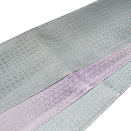 正絹リバーシブル半幅帯｜「光彩の雫」×「切子幾何学」