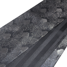 正絹リバーシブル半幅帯｜静寂の「松葉」× 都会派「ボーダー」