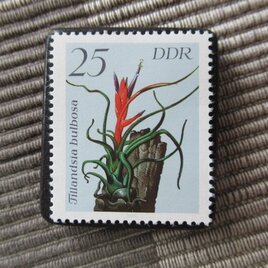 ドイツ　アナナスの花切手ブローチ10799